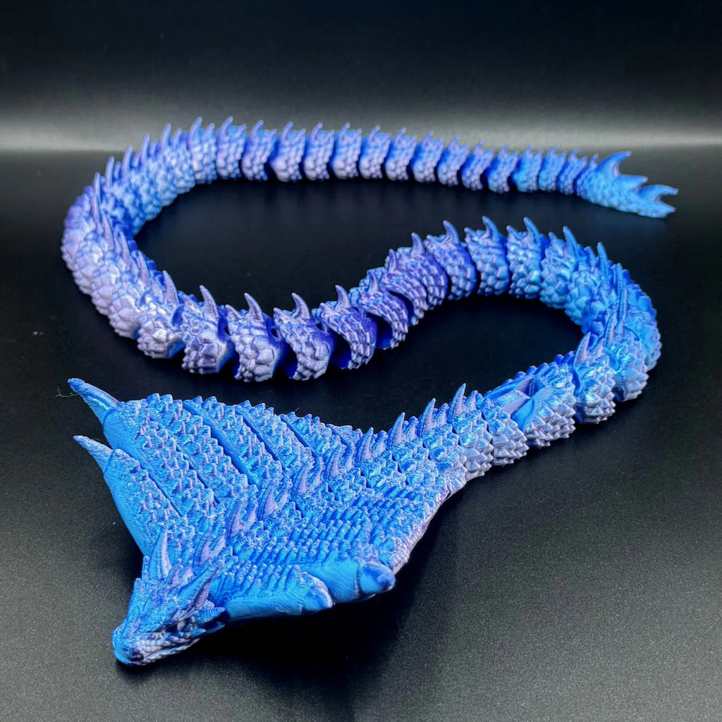 3D Printed Mythic Spiked Viper - 52cm Flexible Dragon Toy
