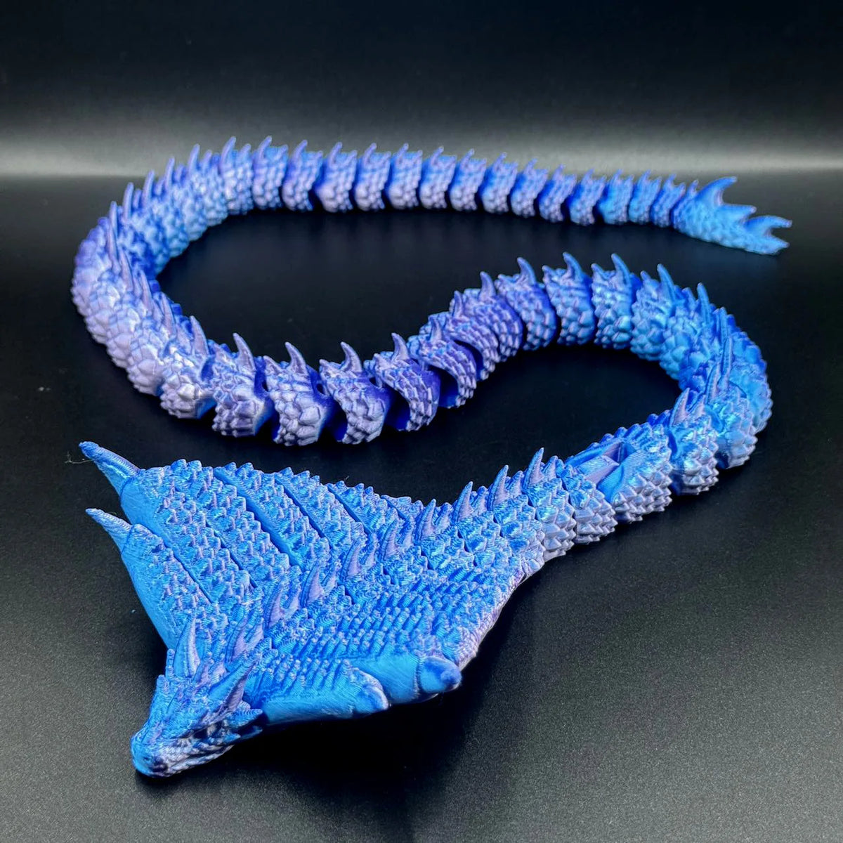 3D Printed Mythic Spiked Viper - 52cm Flexible Dragon Toy