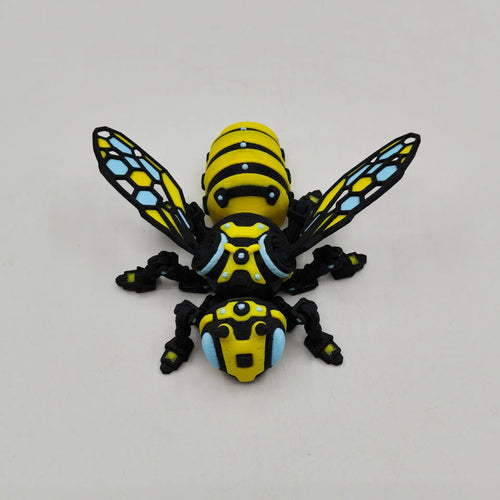 3D Printed Articulated Action Bee - Cute Desktop Fidget Toy
