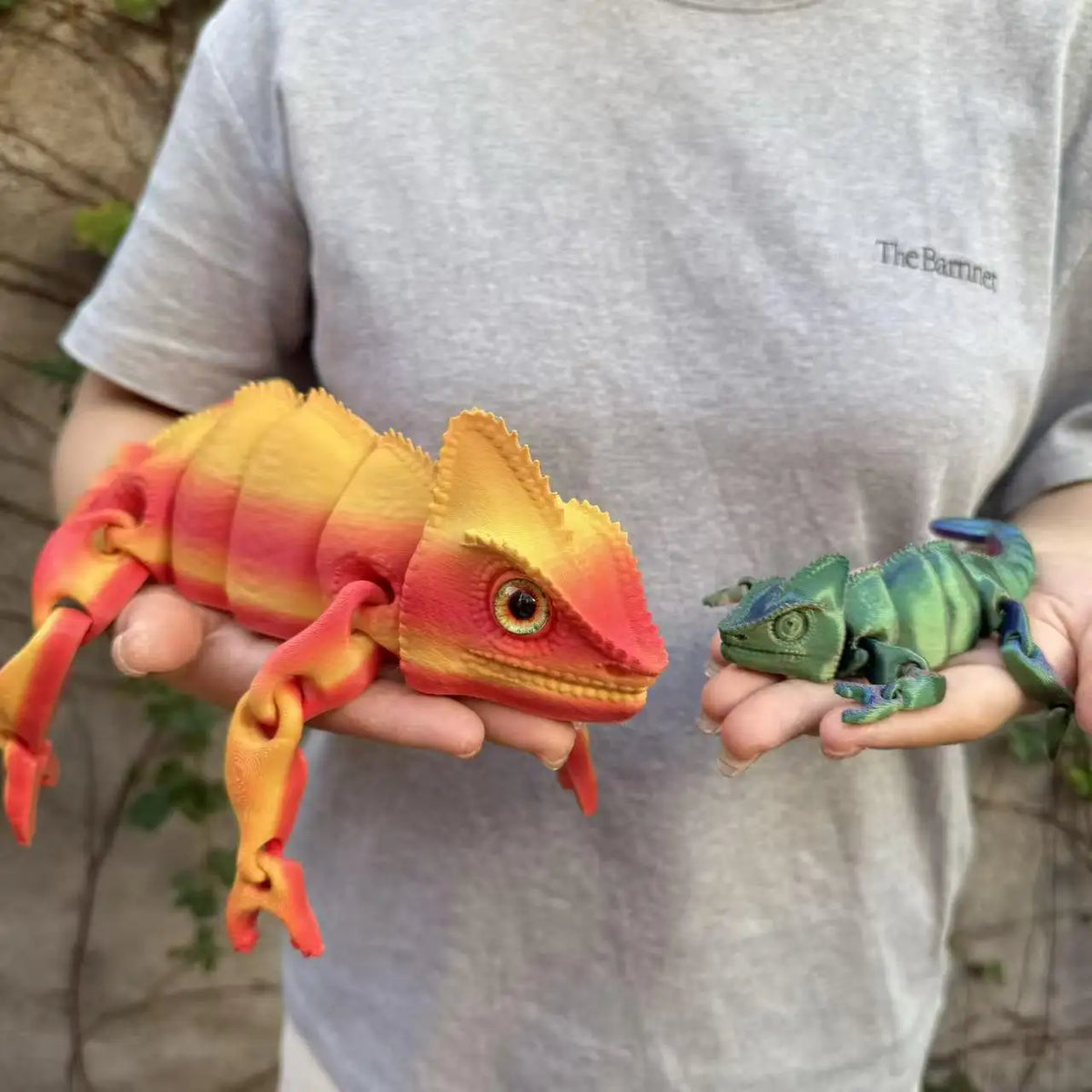 3D Printed Articulated Chameleon Toy - Realistic Jointed Figure