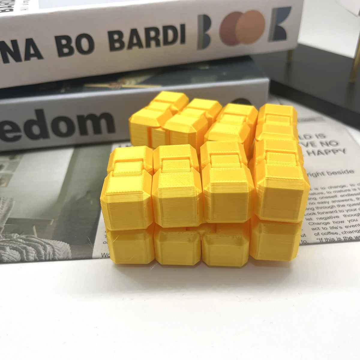 3D Printed Silk Rainbow Infinity Cube - Stress Relief Fidget Toy