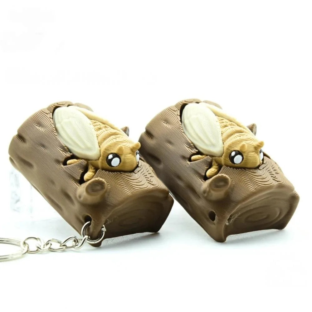 3D Printed Mechanical Cicada Fidget Clicker - Pocket Sensory Toy