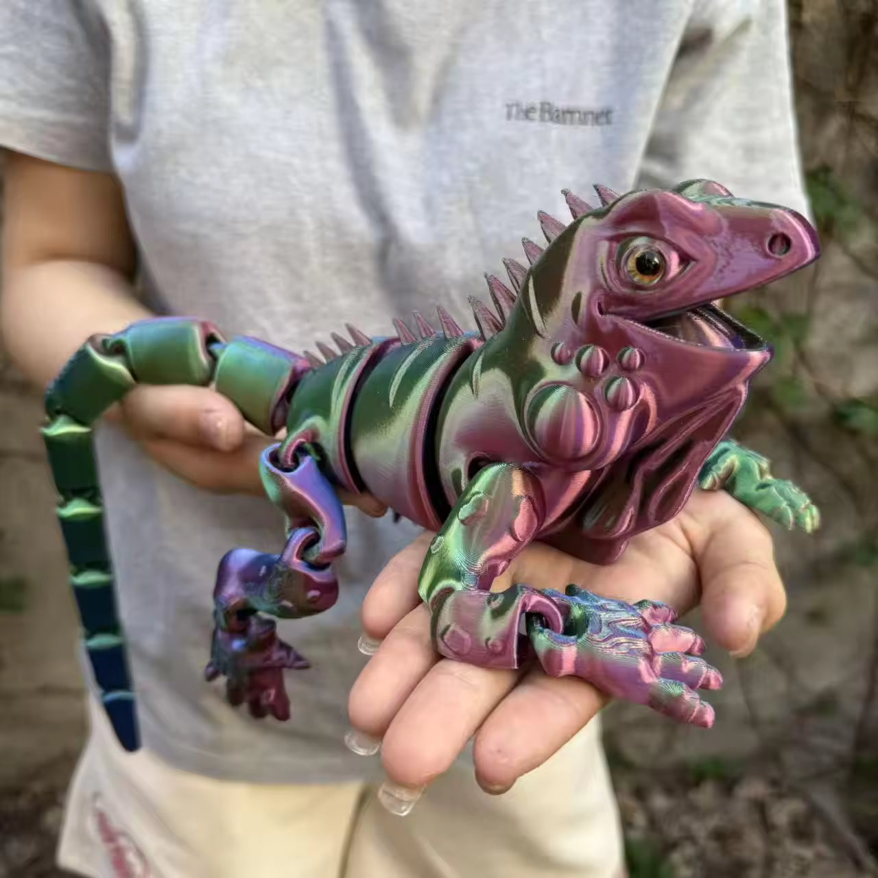 Vashine3D Articulated Lizard Action Figure — Flexible Crystal 3D Printed PLA Toy