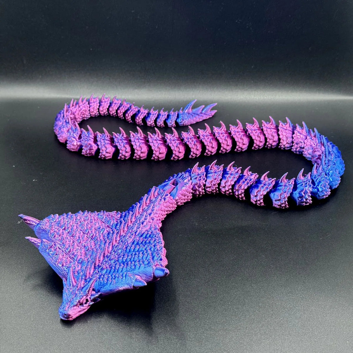 3D Printed Mythic Spiked Viper - 52cm Flexible Dragon Toy