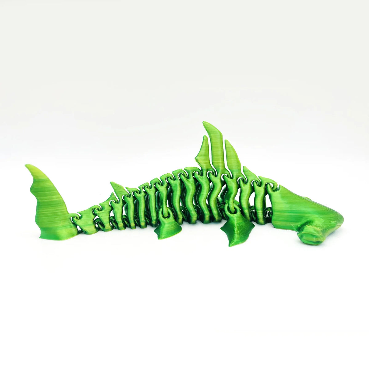 3D Printed Cyberpunk Skeleton Shark - Articulated Mecha Toy