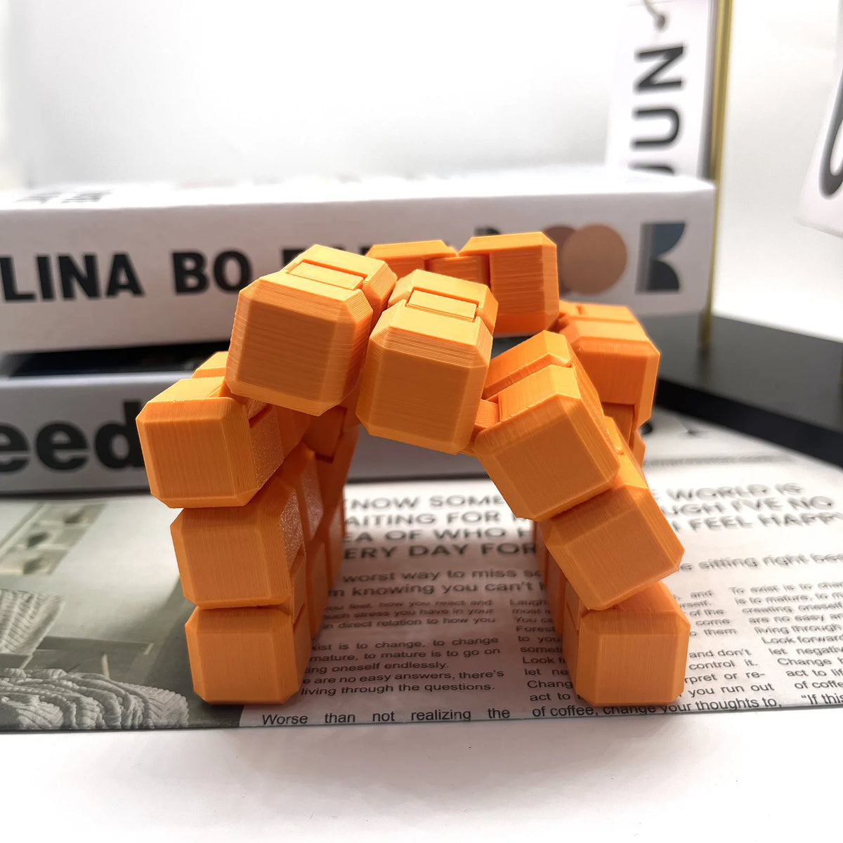 3D Printed Silk Rainbow Infinity Cube - Stress Relief Fidget Toy