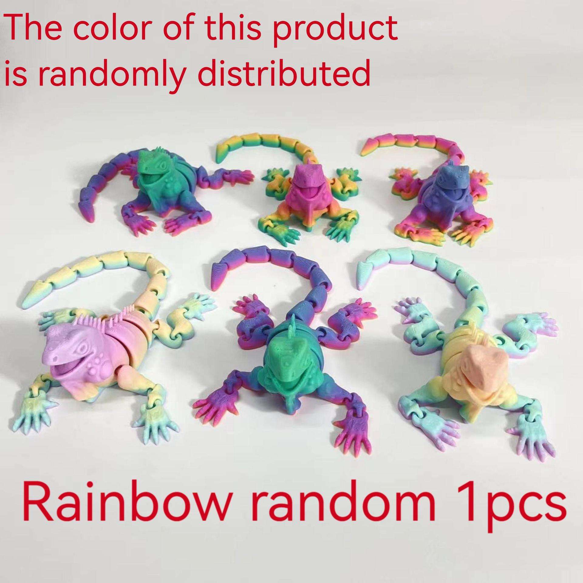 Vashine3D Articulated Lizard Action Figure — Flexible Crystal 3D Printed PLA Toy