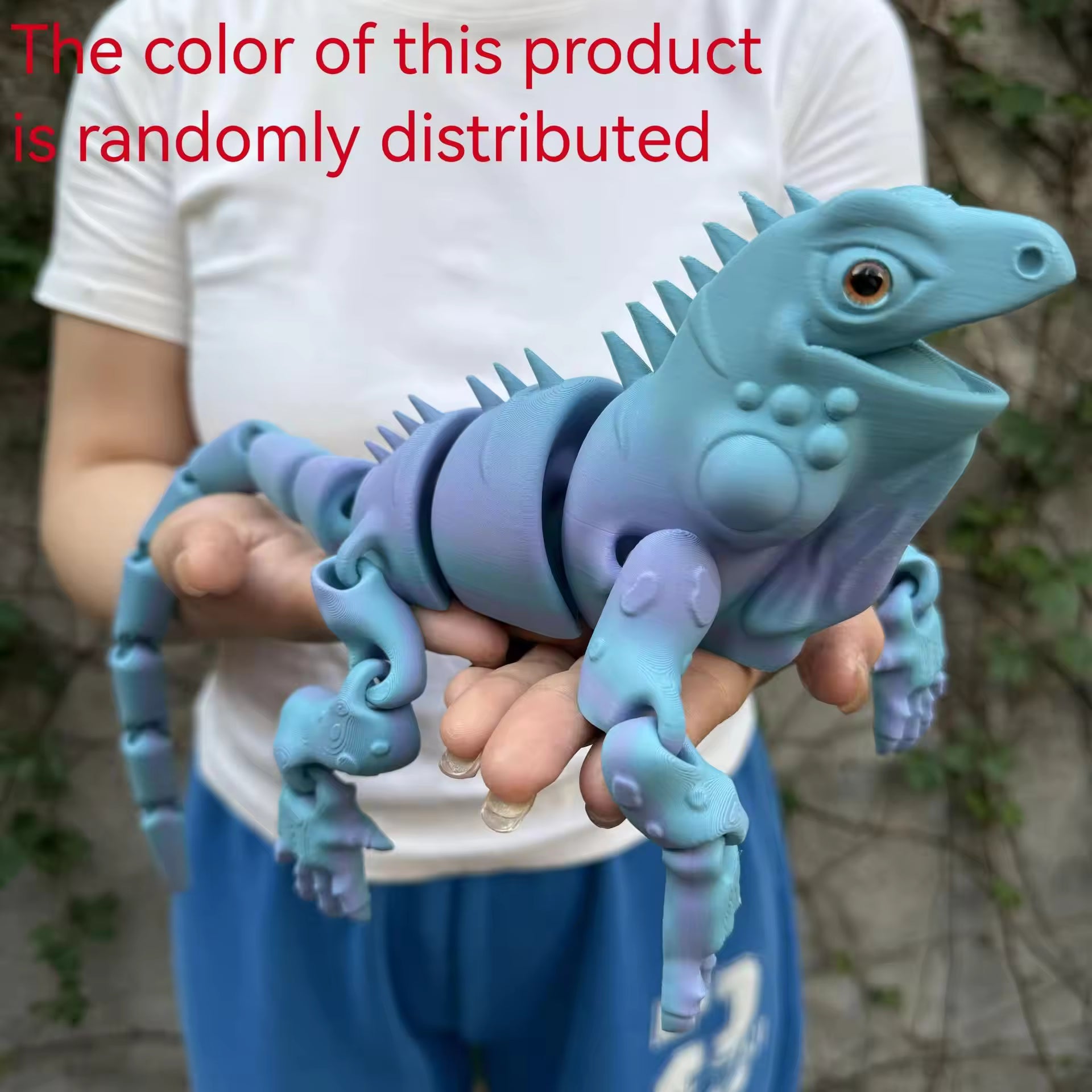 Vashine3D Articulated Lizard Action Figure — Flexible Crystal 3D Printed PLA Toy