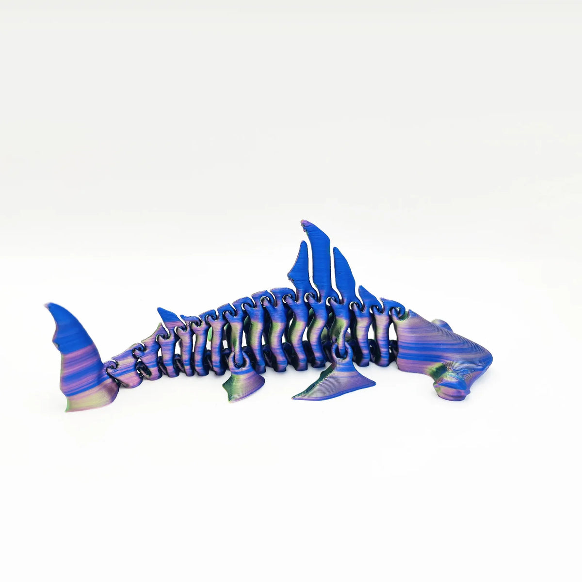 3D Printed Cyberpunk Skeleton Shark - Articulated Mecha Toy
