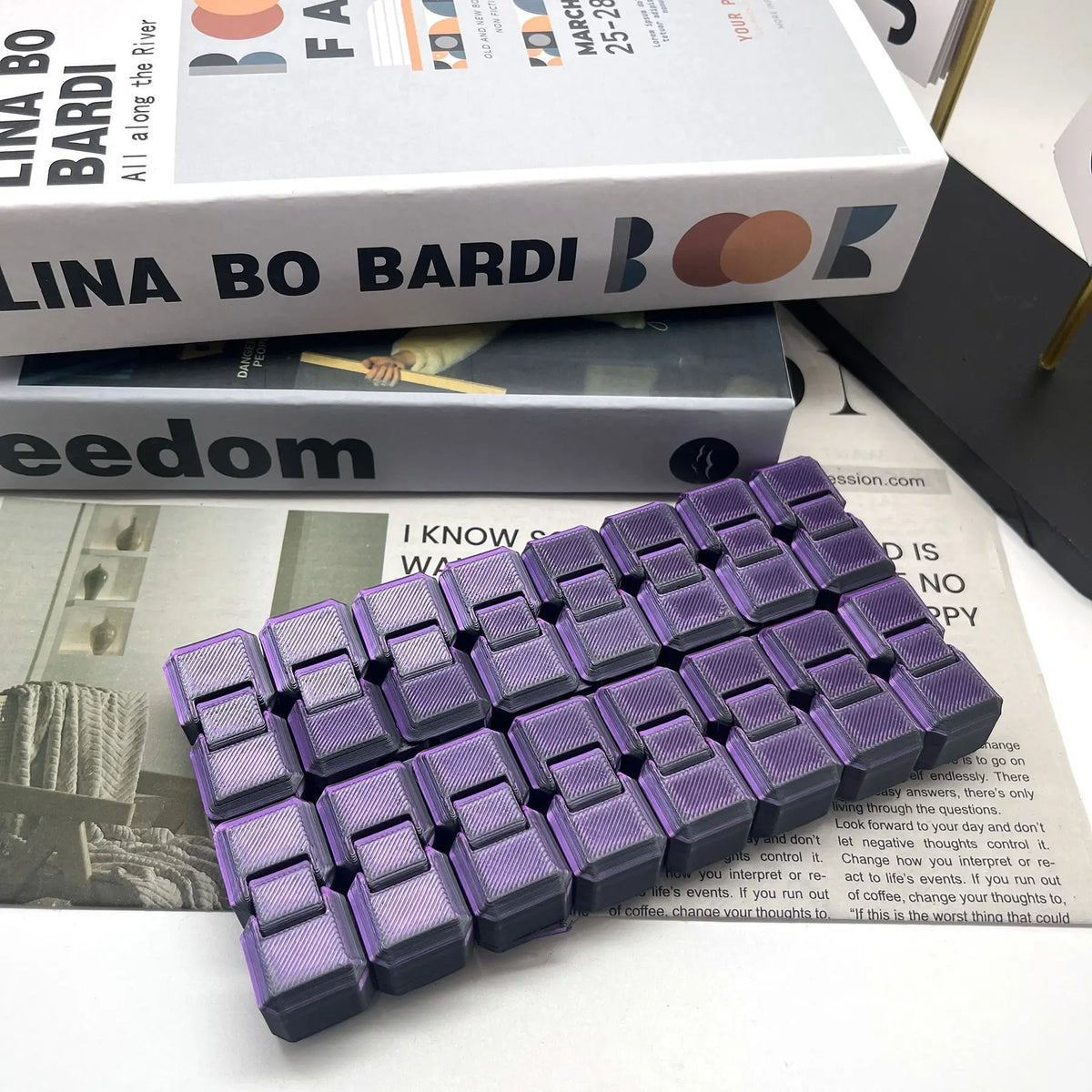 3D Printed Silk Rainbow Infinity Cube - Stress Relief Fidget Toy