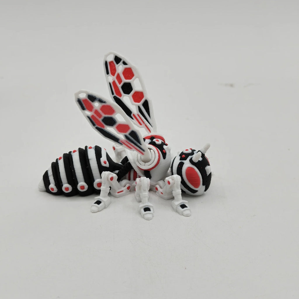 3D Printed Articulated Action Bee - Cute Desktop Fidget Toy