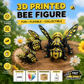 Articulated 3D Action Bee Figure - Desktop Companion